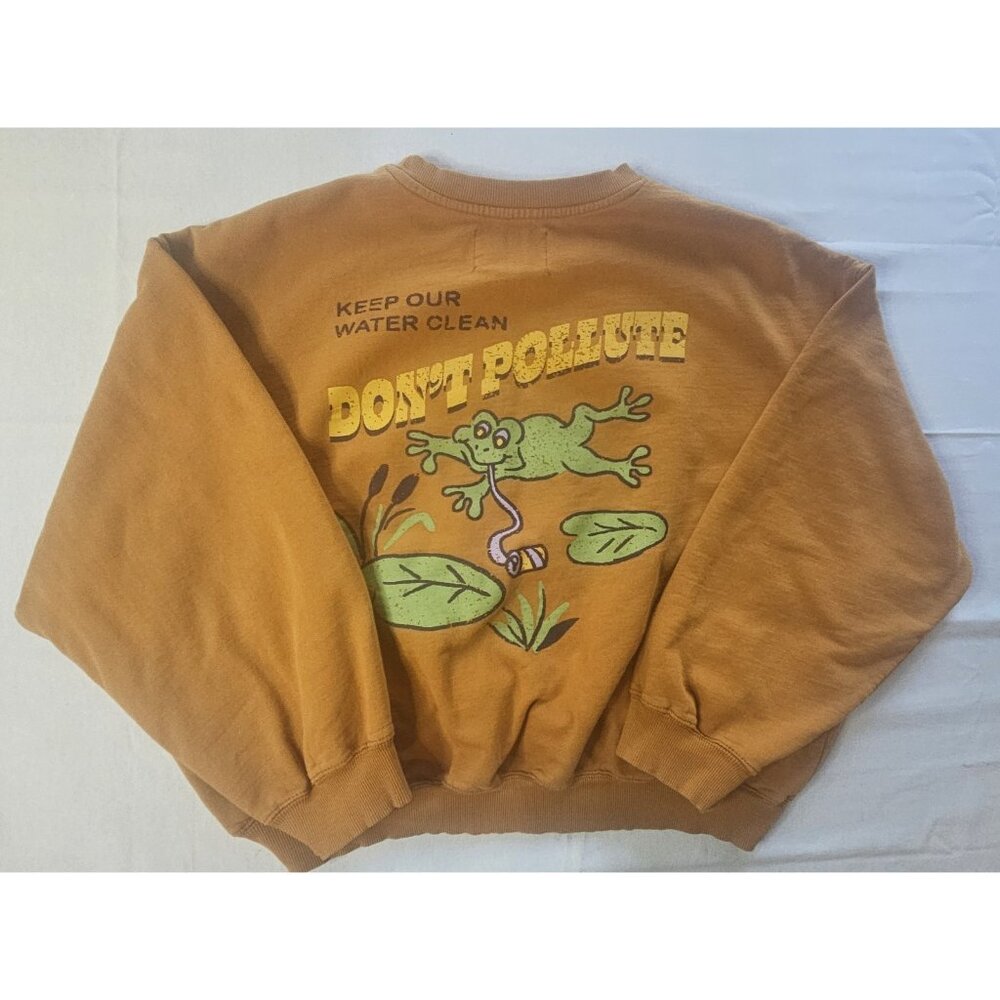 UO Urban Outfitters 'Don’t Pollute' Oversized Sweatshirt Womens Size Small